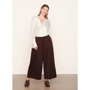 Vince Satin Pleat Front Wide Leg Pants, NWT, Plus Size 24